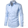 Men's Urban Stylish Casual Business Slim Fit Long Sleeve Button Up Dress Shirt with Pocket